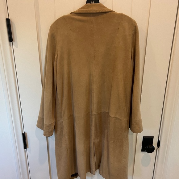 DOLCE & GABBANA SUEDE COAT, VINTAGE, CAMEL, SMALL - Picture 8 of 9
